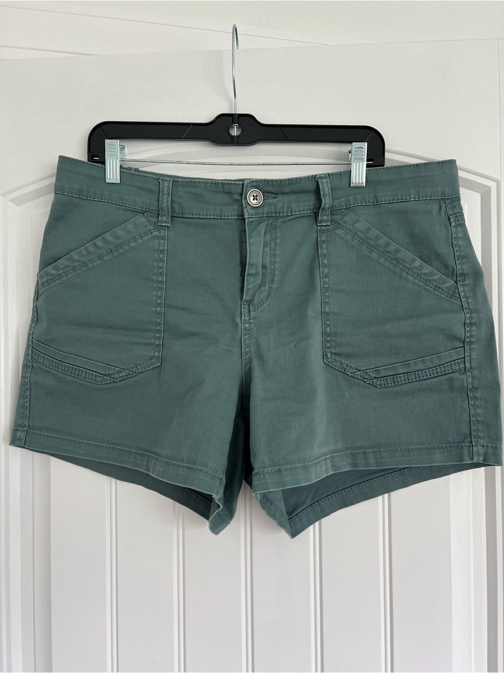 Casual Women's Jean Shorts in Dusty Teal - Everyday Utility Style